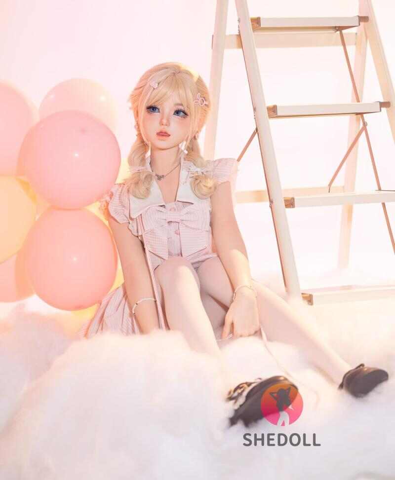 SHEDOLL TONSEN 152cm｜Aカップ純欲天使 · 淡粉蝴蝶結裙｜棉花糖肌+減重體｜雲端幻想陪伴型